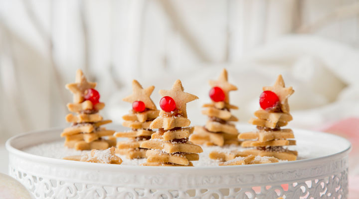 Christmas tree cookie stack