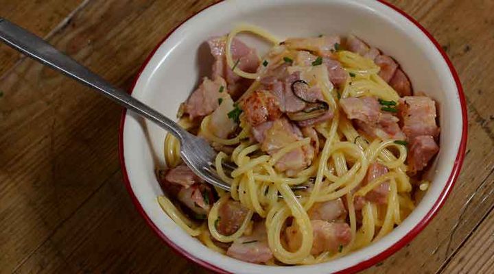 Spaghetti carbonara recipe