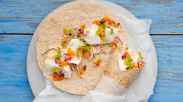 Fish tacos with heirloom tomato salsa and red cabbage recipe