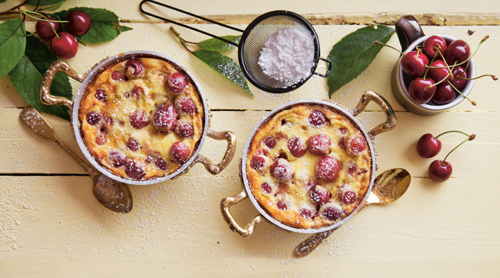 Gluten free cherry clafoutis
