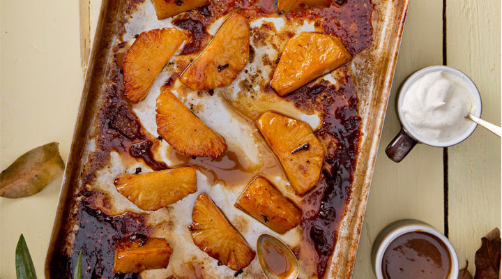 Gluten free roast spiced pineapple