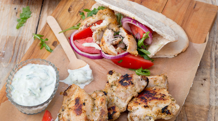 Grilled chicken gyros recipe