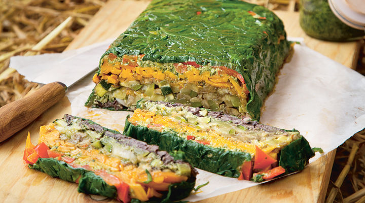 Happy pear rainbow vegetable terrine