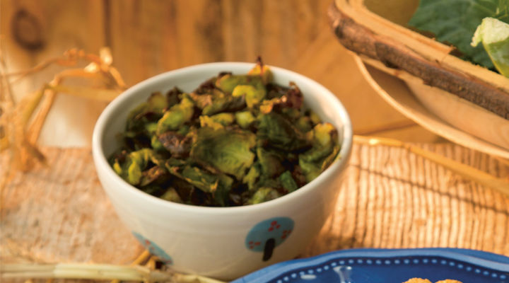 Happy pear spicy brussel sprout crisps
