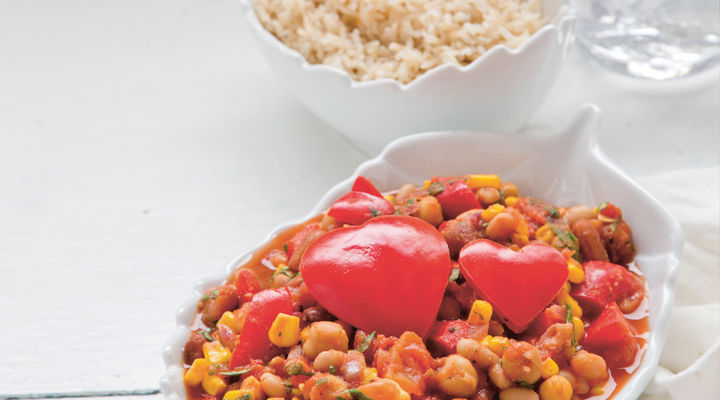 Mexican salsa with mixed beans and coriander recipe