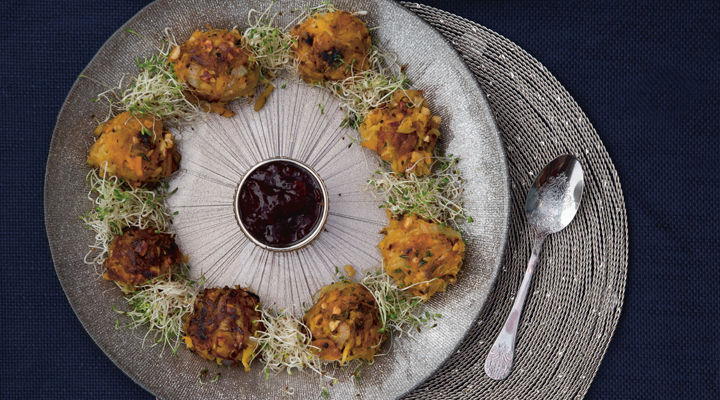 Parsnip cashew thyme rosti