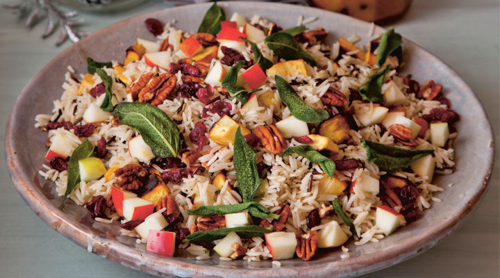Parsnip pecan wild rice salad