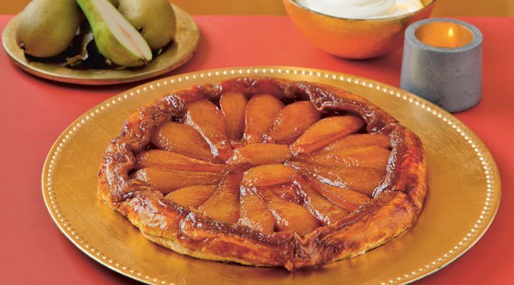 Pear tarte tatin