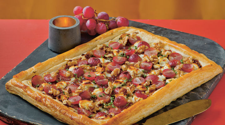 Puff pastry open tart