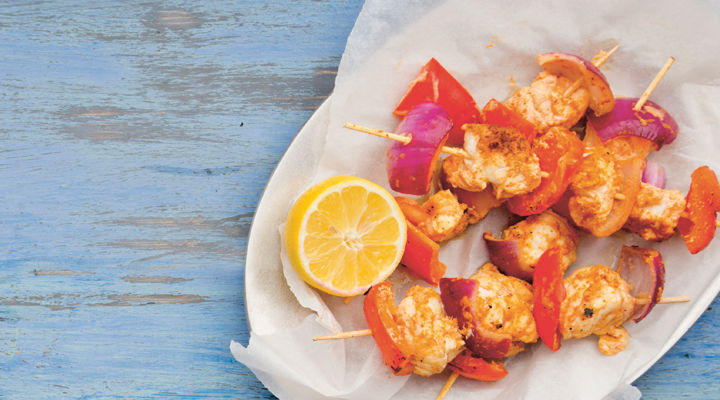 monkfish skewers