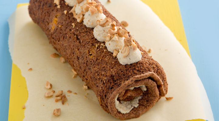 Chocolate And Butternut Squash Swiss Roll With Cashew Maple Frosting Filling Supervalu