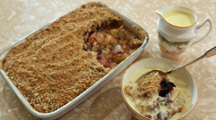 Apple, Pear, Greengage & Damson Crumble