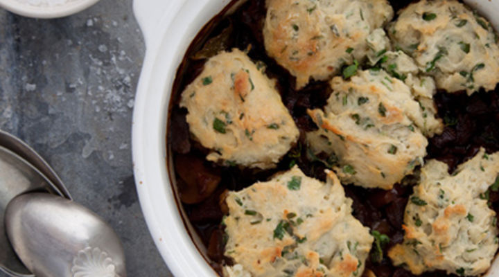 Beef Bourguignon with Chive Dumplings