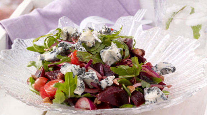 Blue Cheese, Beetroot and Hazelnut Salad