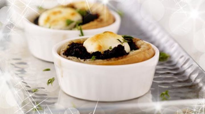Black Olive & Goats Cheese Tartlets