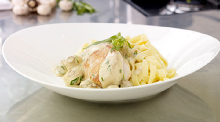 Stuffed Chicken Supreme With Mushroom Cream Sauce