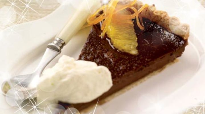 Chocolate & Candied Orange Tart