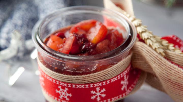 Cranberry Apple and Ginger Chutney