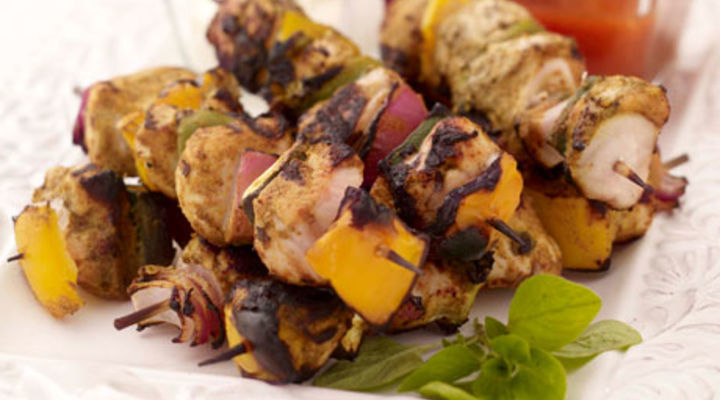 Curried Chicken Skewers