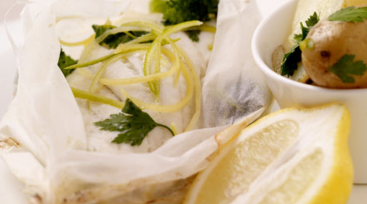 Fillets of Plaice with Lemon, Broccoli and Baby Potatoes