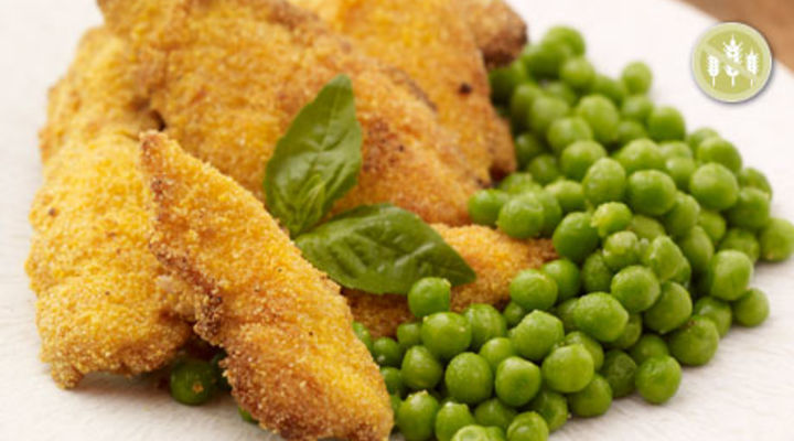 Gluten Free Chicken Nuggets with Skinny Chips & Garden Peas