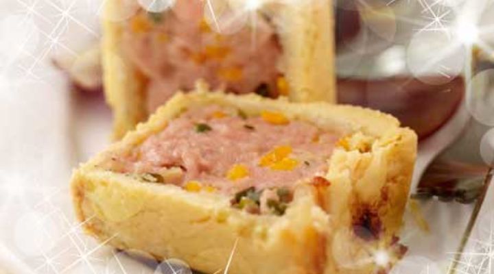 Individual Pork Pies with a Mediterranean Salad