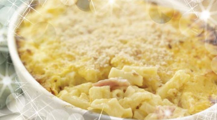 Baked Macaroni with Ham & Cheese