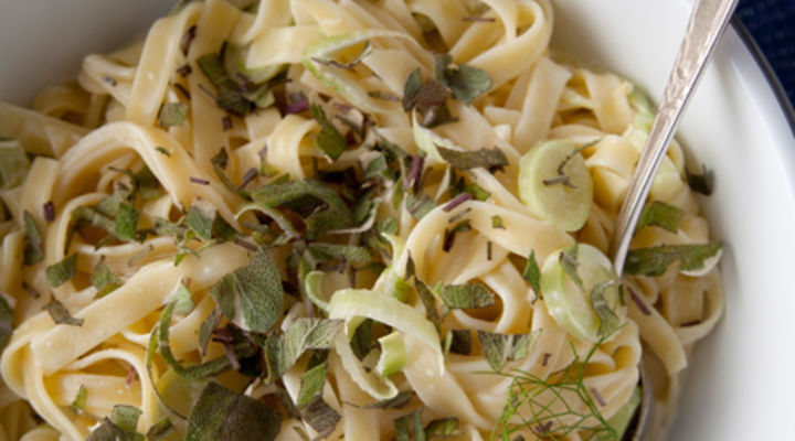 Milleens with Sage, Fennel & Tagliatelle