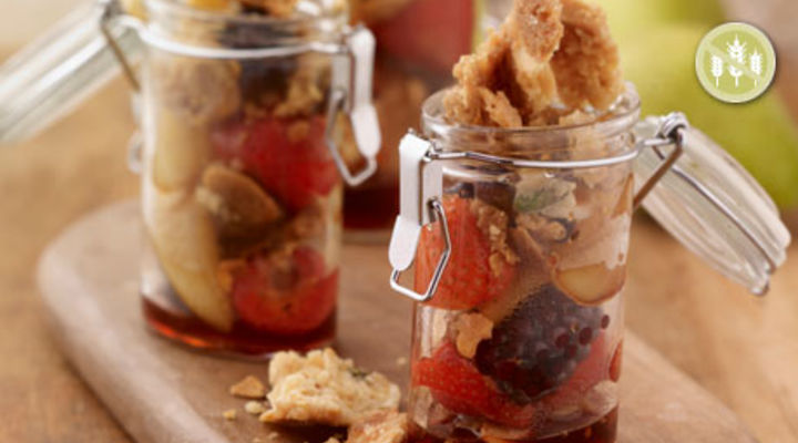 Gluten Free Pear and Berries Crumble