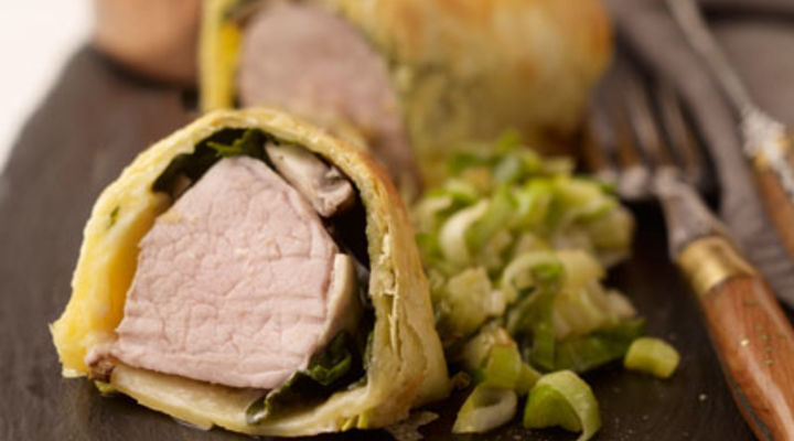 Pork Fillet en Croute with Port & Red Wine Jus