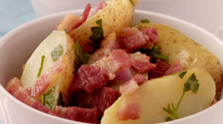 Potato Salad with Smoked Bacon and Shallot Vinaigrette