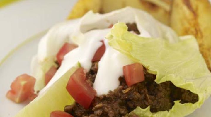 Asian Lettuce Cups with Chilli Potato Wedges