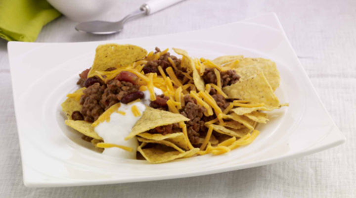 Chilli Beef with Cheese and Tortilla Chips