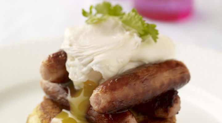 Pork Sausage Boxty with Poached Egg