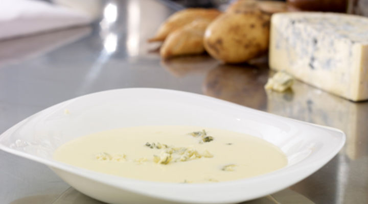 Creamy Potato & Cashel Blue Cheese Soup