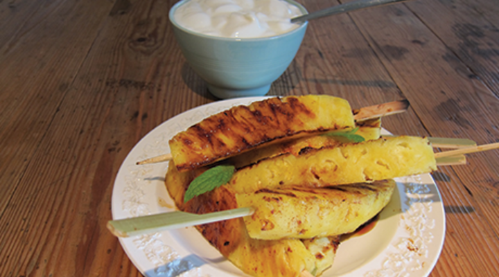 Grilled Pineapple with Cinnamon and Tequila