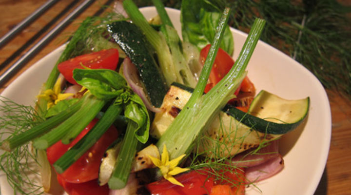 Grilled Vegetable Salad With Goats Cheese