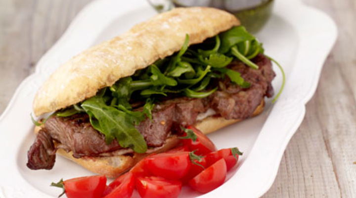 Chargrilled Rib Eye Steak with Blue Cheese