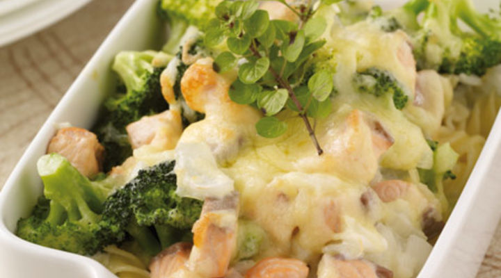 Salmon and Broccoli Pasta Bake