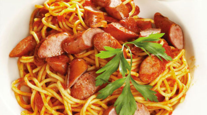 Sausage and Tomato Spaghetti