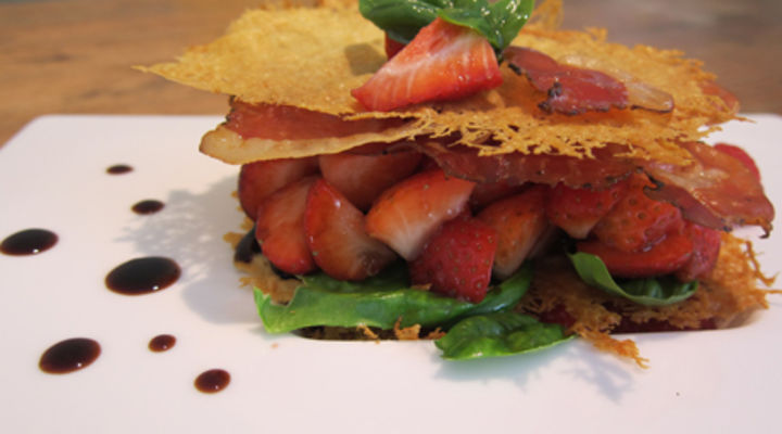 Savoury Strawberry and Parmesan Mille-Feuille