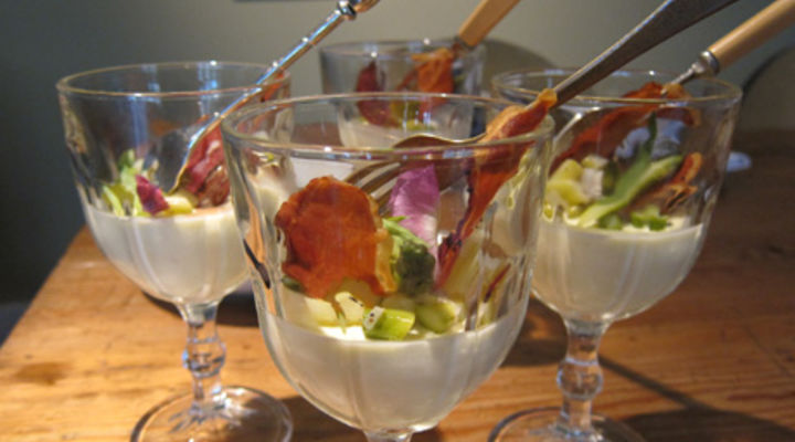 Asparagus Pannacotta with Parma Ham