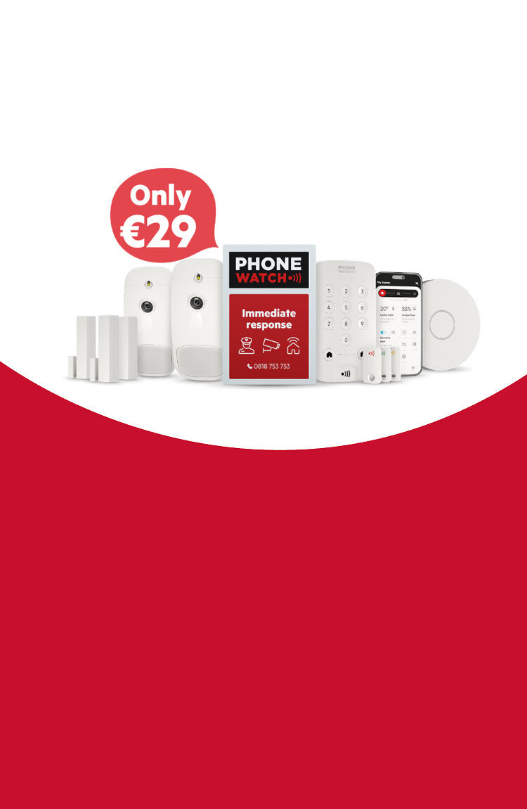 Phonewatch June Offer 6-sensor alarm pack with full installation for just 29 euro