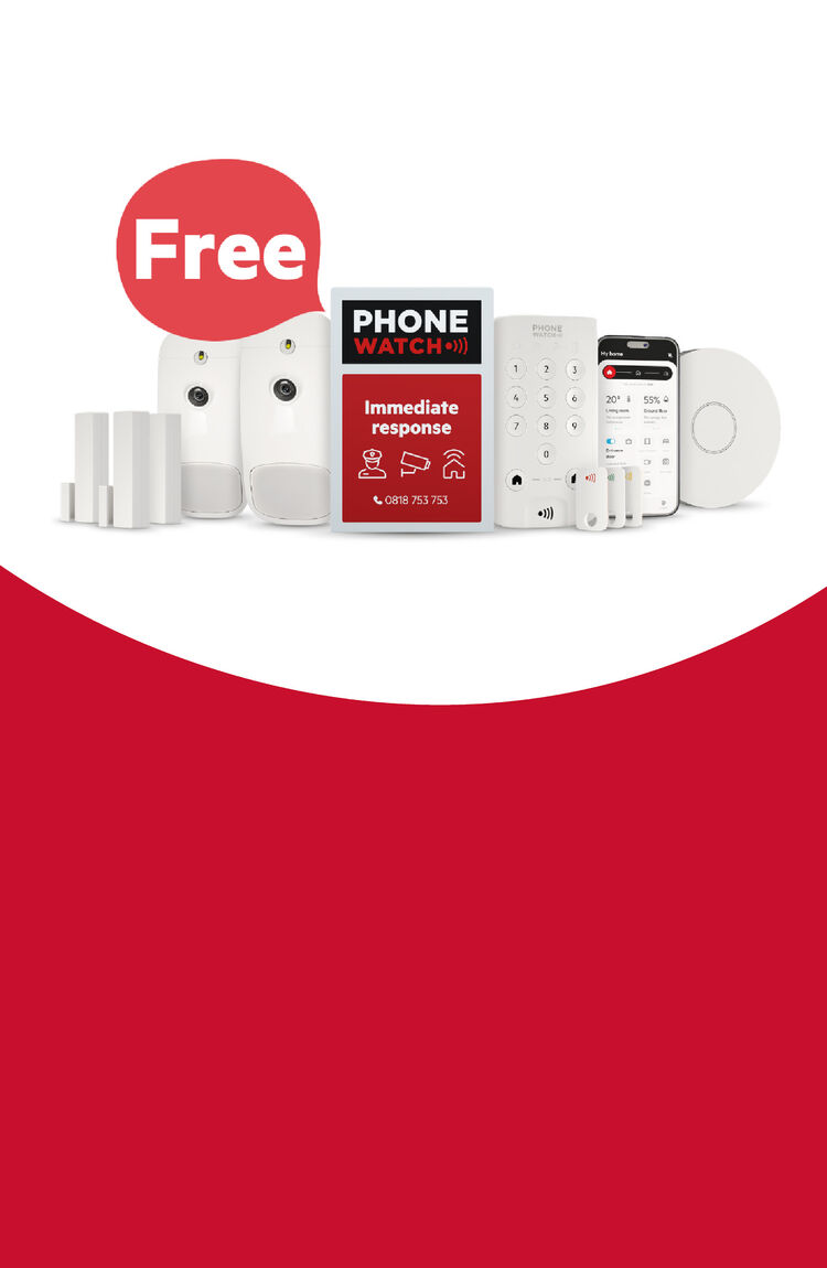 PhoneWatch May Offer - Free Installation and 6-sensor alarm pack