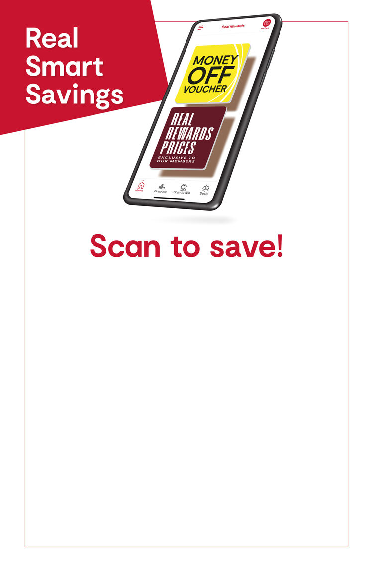 Real Smart Savings Scan to Save!
