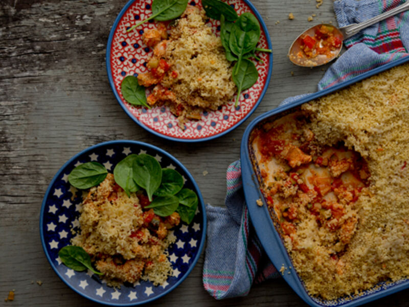 Turkey pie couscous topping recipe