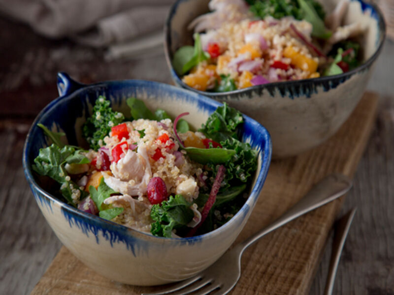 Turkey quinoa kale salad recipe