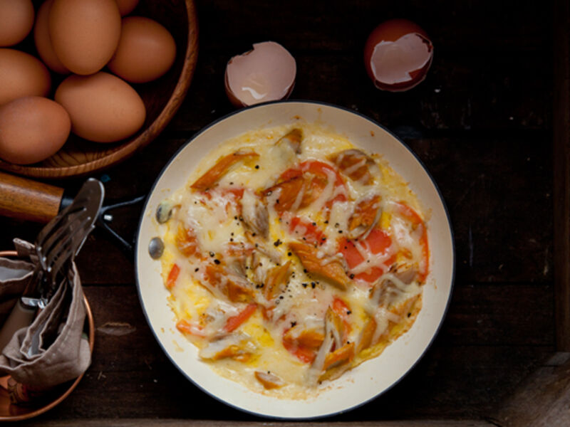 Smoked mackrel omelette recipe