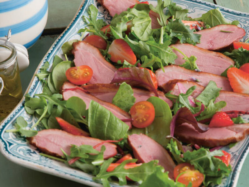 Smoked duck breast salad