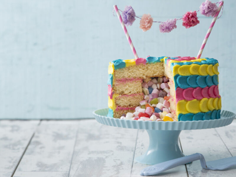 Mini Angel Food Piñata Cake Hack - SueSeaQPI